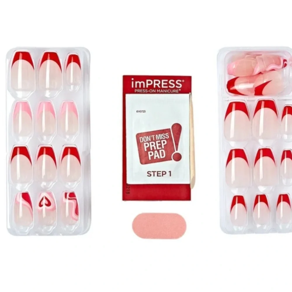 KISS imPRESS PRESS-ON COFFIN STYLE NAILS MANICURE- BUNDLE OF TWO - Picture 7 of 9